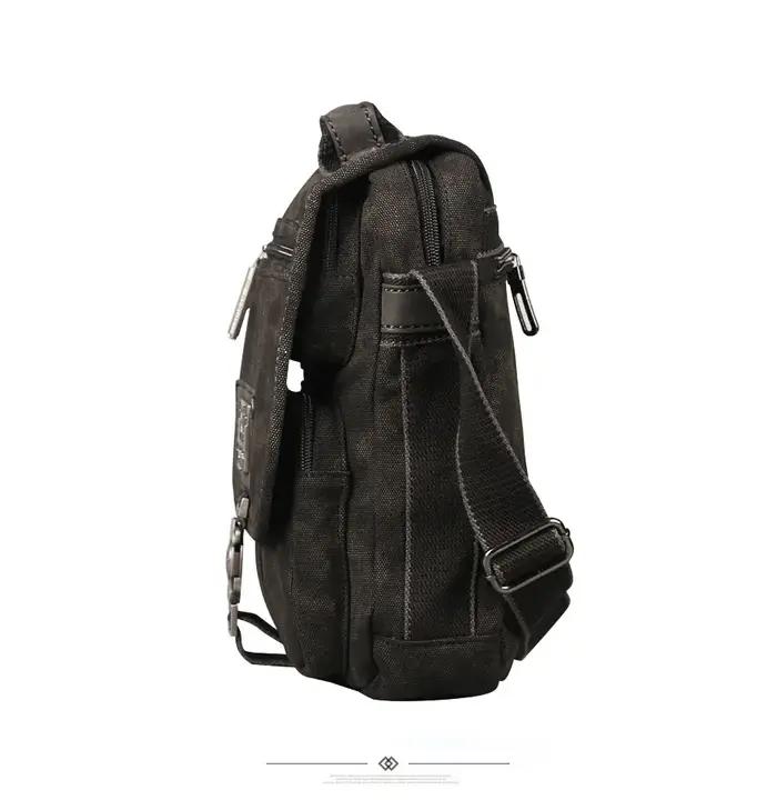 Ruil-Sac à main en toile rétro unisexe, sac à bandoulière décontracté, sacs initiés, vêtements de lo