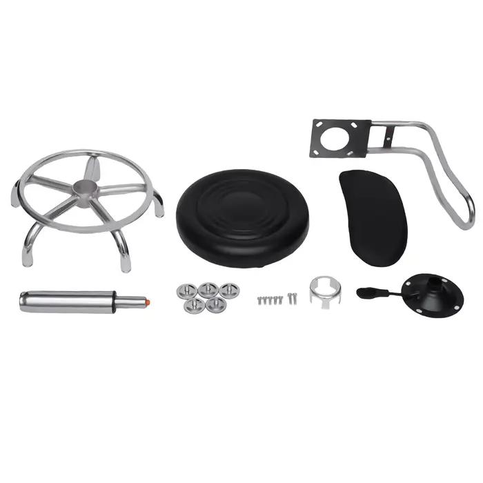 Banc rond réglable pour atelier, chaise hydraulique, bar, garage, recommandé, dossier et repose-pied