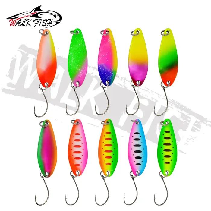 PIED POISSON MARCHE POISSON 5/6/10PCS Pêche Appât 40mm 5g Cuillère De Pêche Truite Leurre De Pêche A