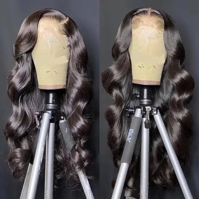 Perruque Lace Front Wig Body Wave Brésilienne Naturelle, Cheveux Sans Colle, HD, 13x4, 13x6, 28 30 3