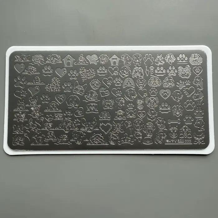 XMQ NAIL ART STAMPING PLATES CARTON GATS DOGS WATER RIPPLES IMAGE PLATE TEMPLATES