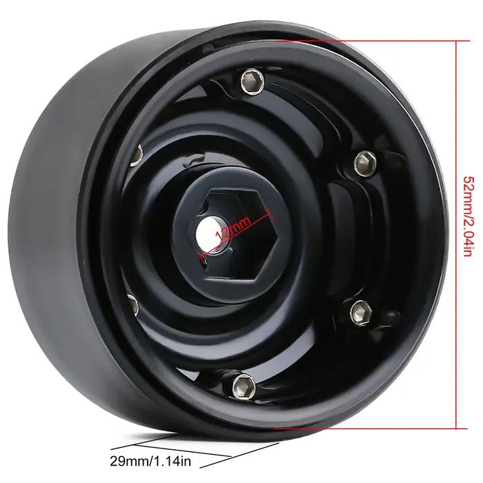 INJORA – jante de roue à bille 116g/pièce, 1.9 pouces, pour voiture à chenilles axiale 1/10 RC SCX10