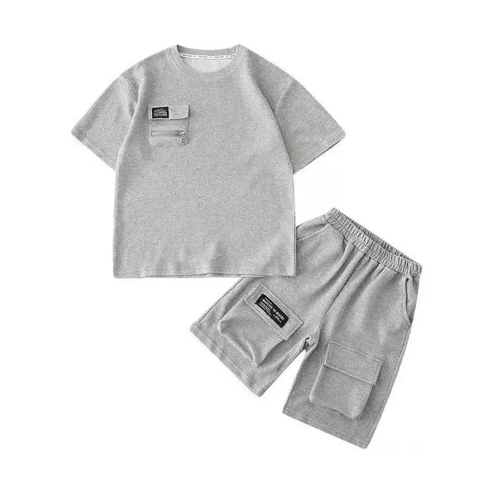 Ensemble de vêtements de sport d'été pour garçons, vêtements d'été pour grands enfants, trempés, man