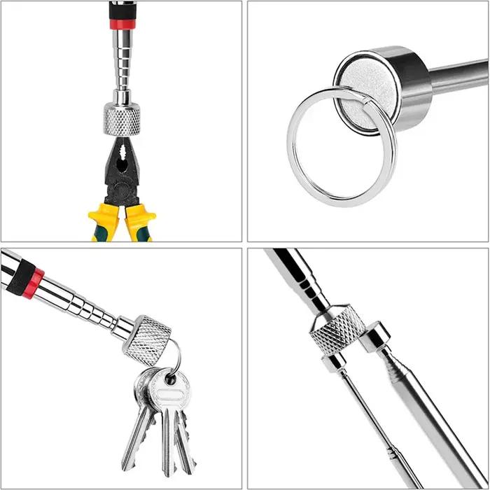 Bâton de tige de ramassage extensible, Mini stylo magnétique télescopique Portable pour ramasser les