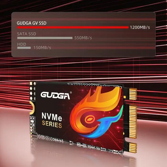 GUDGA M.2 NVMe SSD 1TB Disque SSD à semi-conducteurs M2 NVMe 2242 128GB 256GB 512GB Module PCIe Expr