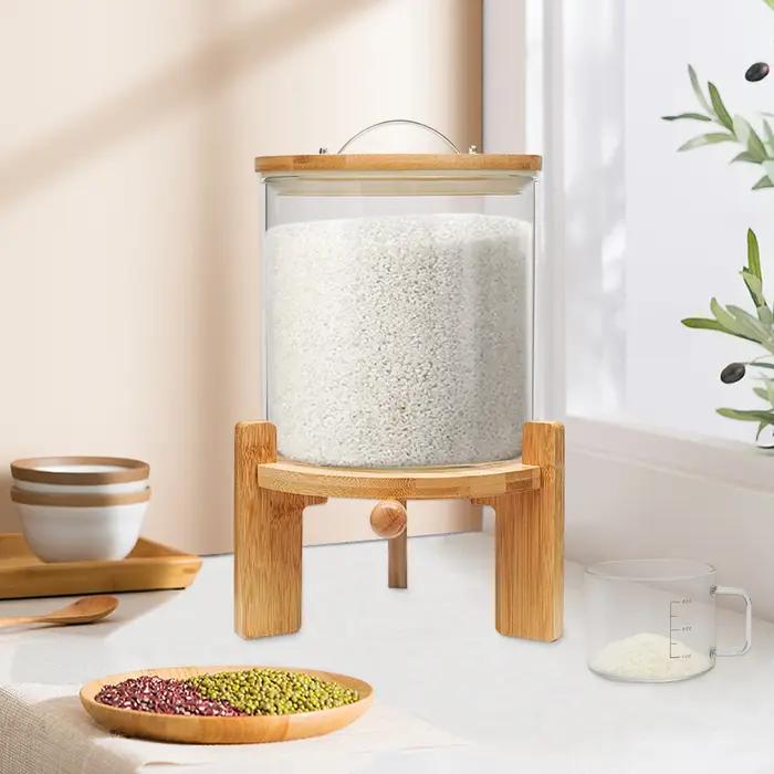 Récipient hermétique de stockage des aliments avec couvercle, kit de distributeur de maïs, haricots,