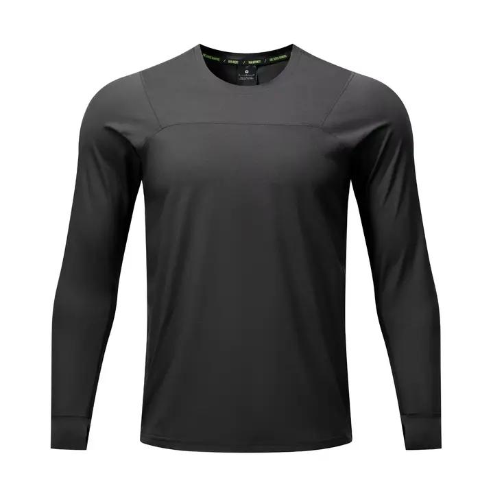 T-shirt de course à manches longues pour homme, automne-hiver, séchage rapide, coupe ample, pour spo