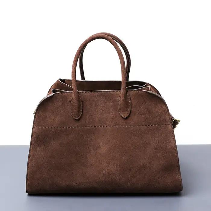 Sac fourre-tout Vintage en cuir de vache véritable pour femmes, sac à bandoulière de grande capacité