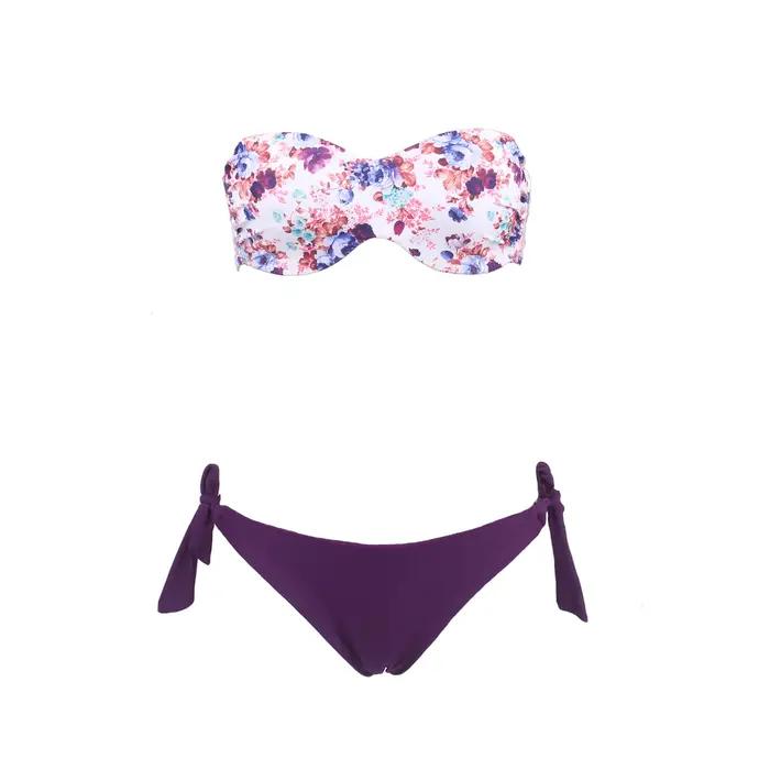 Maillot de bain brésilien sexy pour femmes, bikini push-up, col licou, style floral, vêtements de pl