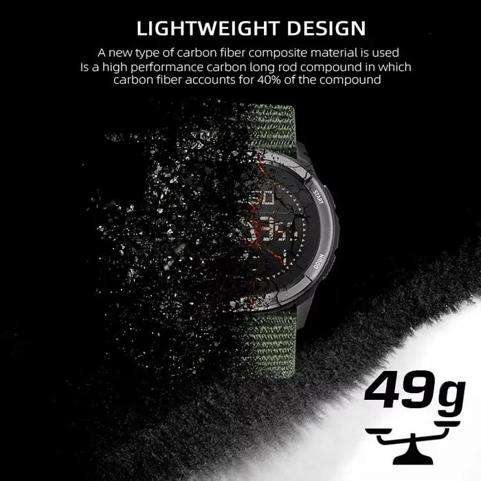 NORTH EDGE ALPS montre numérique en fibre de carbone pour hommes choc militaire sport boussole extér