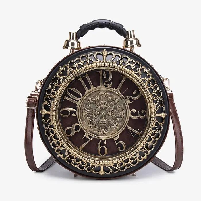 Sac à main avec horloge créative rétro, nouveau style, sens du design à la mode et de niche, sac à b