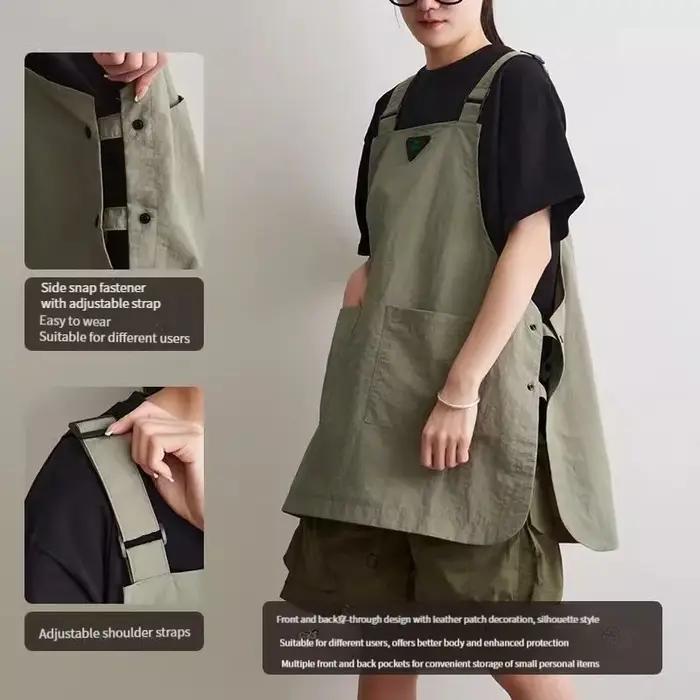 Tablier de travail imperméable pour hommes et femmes, design moderne, protection contre les taches, cuisine, café, usage domestique, durable et élégant