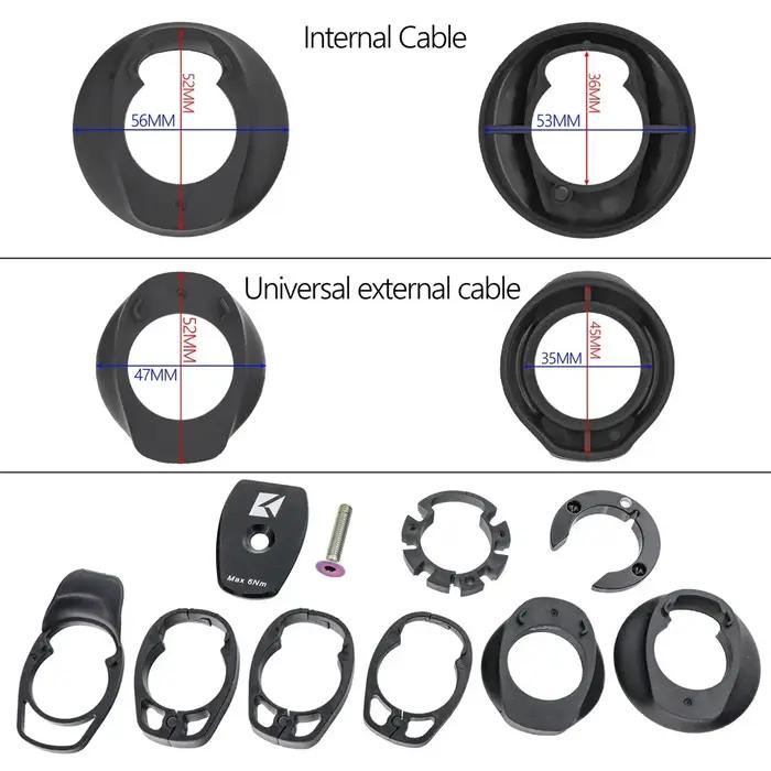 KOCEVLO-Guidon de vélo de route entièrement en carbone, intégré avec tige, acheminement interne des
