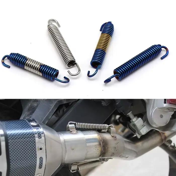 Sclmotos- 75mm 2 pièces crochets de ressort d'échappement de moto en acier inoxydable tuyau de liais