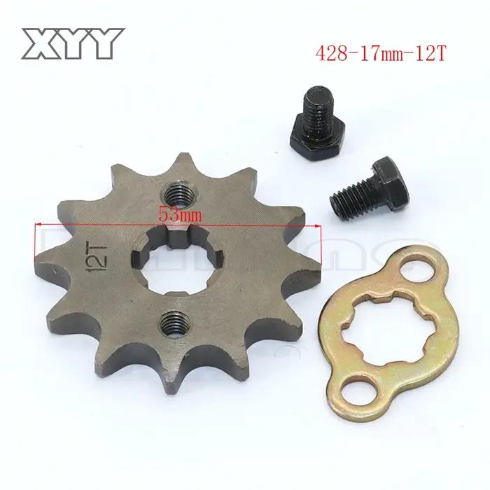 428 # Pignon de moteur avant 17mm, 10 11 12 13 14 15 16 17 18 19T, dent pour Dirt Pit Bike ATV Qua