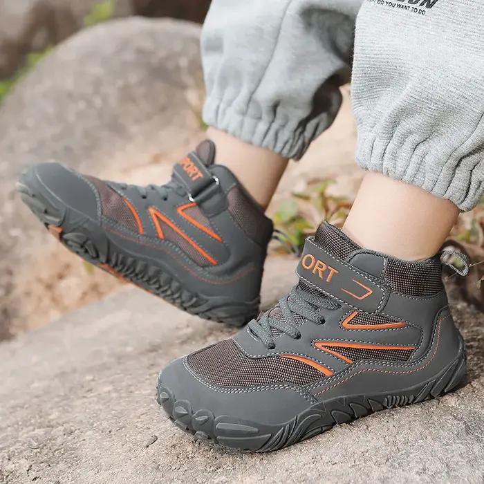 Chaussures hautes et larges pieds nus pour petits/grands enfants | Baskets minimalistes de style d