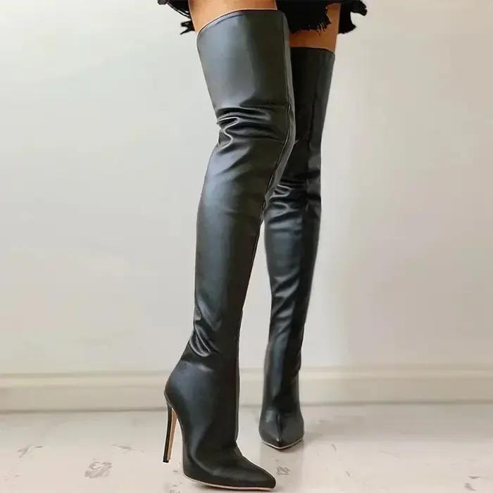 Bottes pour femmes, nouveau style européen et américain, personnalité à la mode, au-dessus du genou,