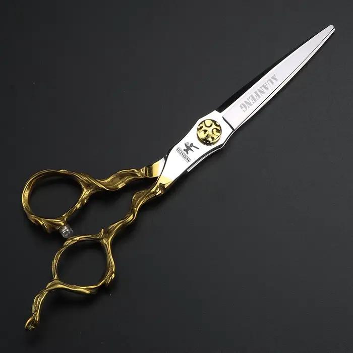 XUANFENG 6 pouces imitation branche argent ciseaux à cheveux 440C acier barbier ciseaux de coupe et
