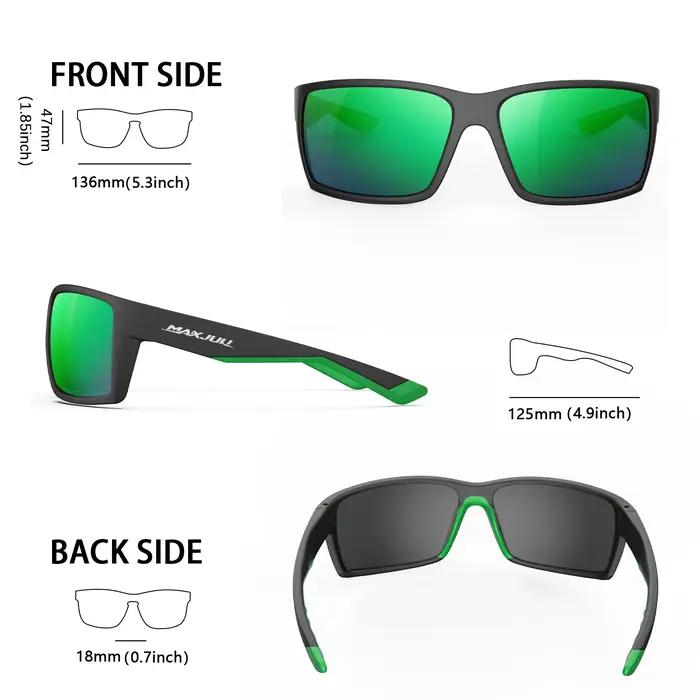 Lunettes de soleil polarisantes MAXJULI rectangulaires - Pour sport, conduite, pêche et cyclisme modèle 8122