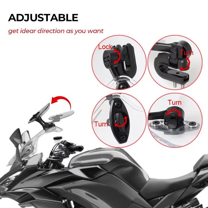 Extension de pare-brise pour tous les modèles de moto, déflecteur de pare-brise à pince réglable ada