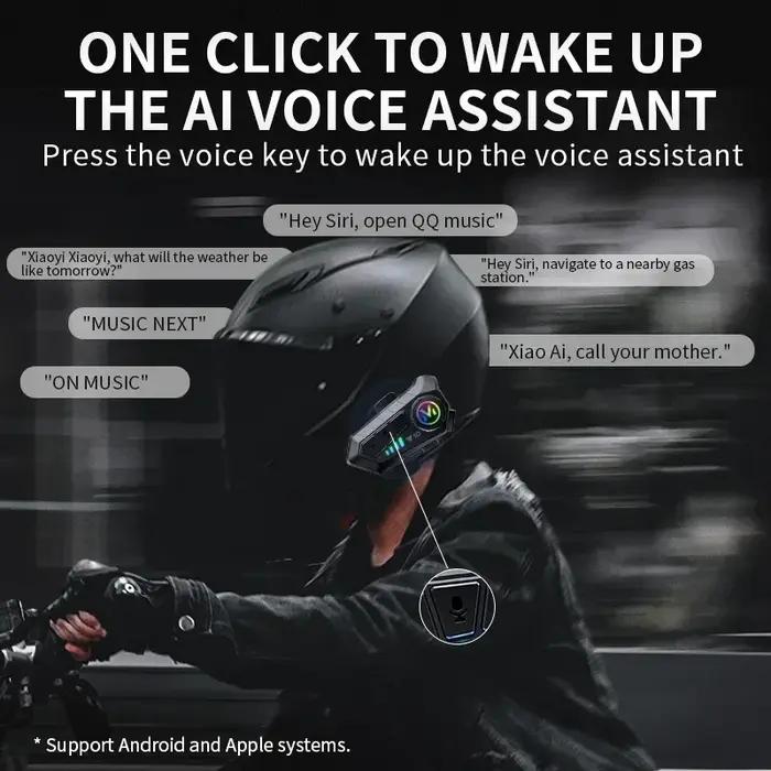 Y10 casque de moto casque Bluetooth 1000Mah réduction du bruit sans fil mains libres étanche moto éc