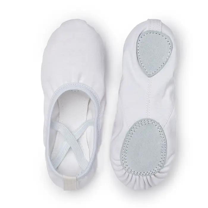 USHINE qualité rouge ballerine professionnelle semelle fendue toile danse gymnastique enfants Yoga b