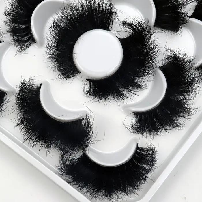 Faux cils de vison naturels moelleux, cils individuels, extension dense, outil de maquillage en gros