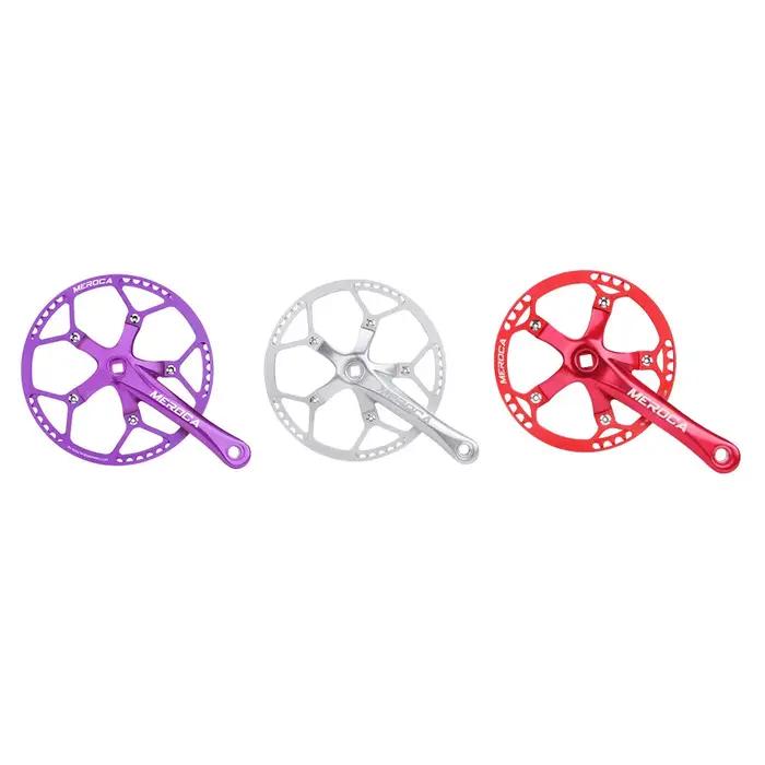 Bielles carrées Litepro pour vélo gravel - Pédalier plateau manivelle 130 BCD 45T à 58T