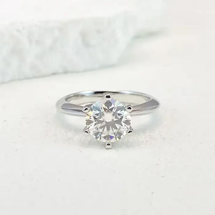 Bague Moissanite 0.5-5ct pour femmes