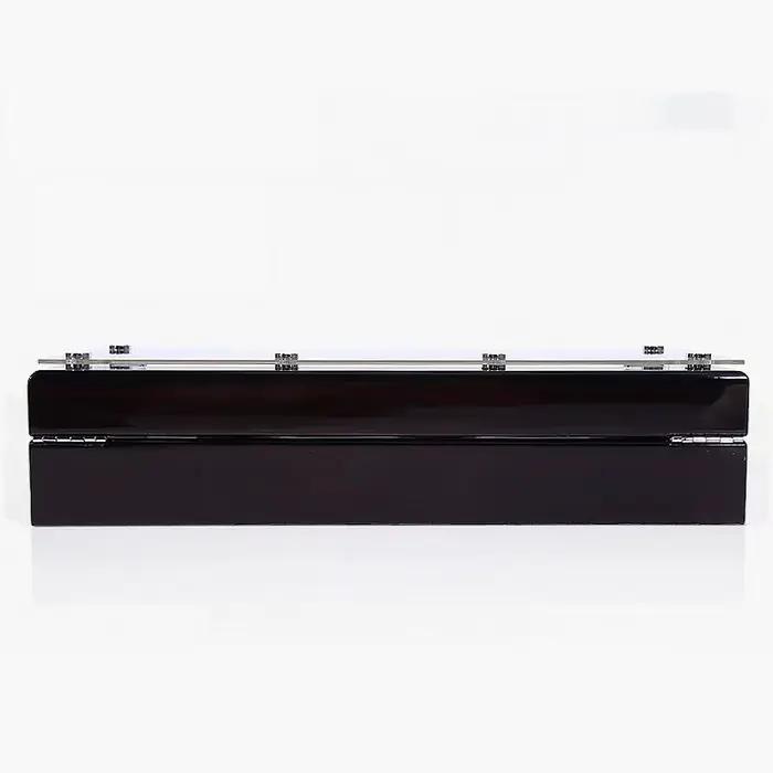 Boîte de rangement de montres en bois noire pour hommes collection de montres d'affaires organisateur de montres simples vitrine pour bureau salon et cadeau spécial