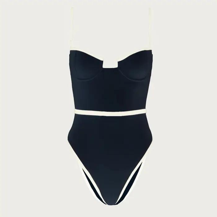 Maillot de bain une pièce Sexy pour femmes, taille haute, Monokini, vêtements de plage, 2024