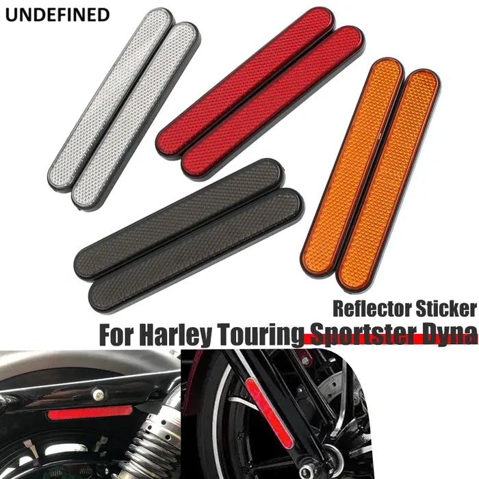 Réflecteur universel de moto pour Harley Sportster Dyna, couvercle de loquet de sacoche rectangulair
