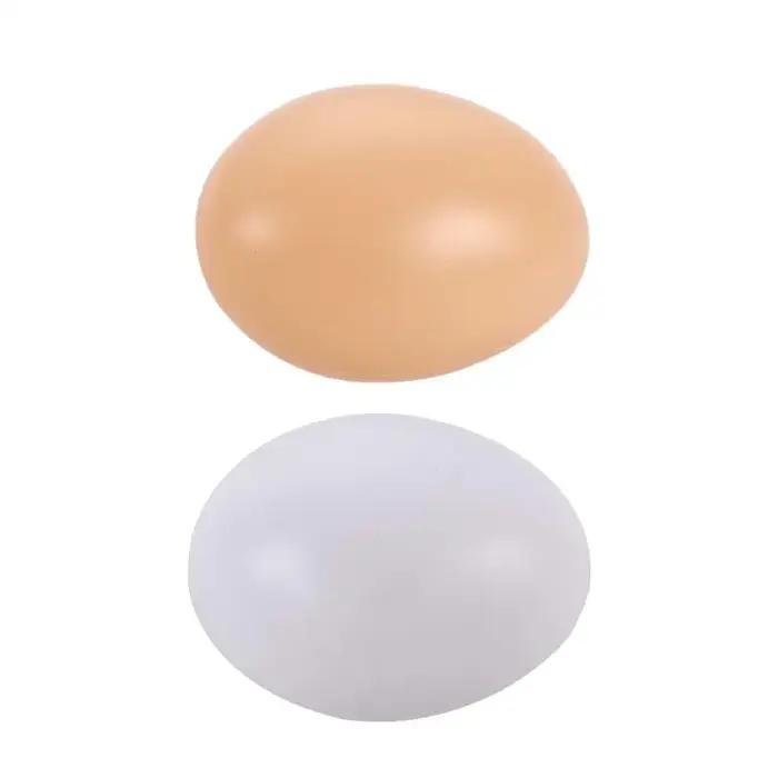 10 pièces/ensemble oeuf poule volaille élevage Simulation faux oeufs artificiels en plastique peintu