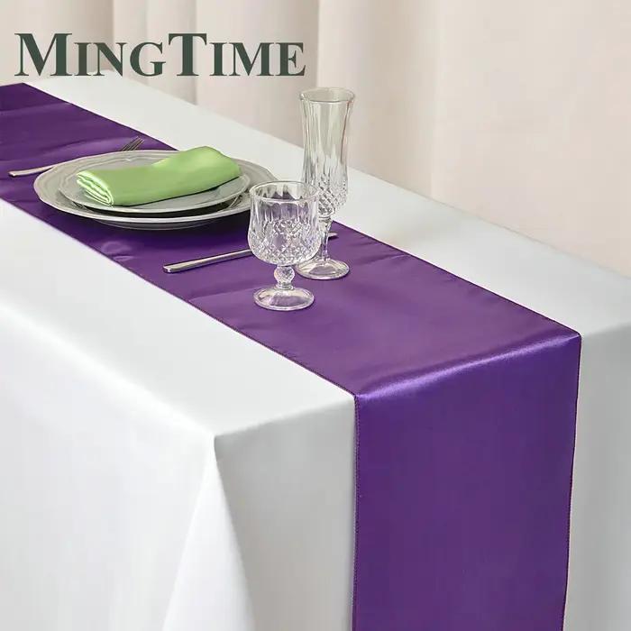 Chemin de Table en Satin 30cm X 275cm, fourniture de fête de mariage, maison de noël, café moderne,