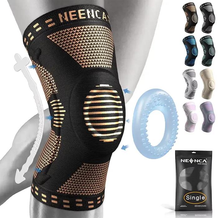 NEENCA – genouillère en cuivre avec coussinet de Gel pour la rotule et stabilisateurs latéraux pour