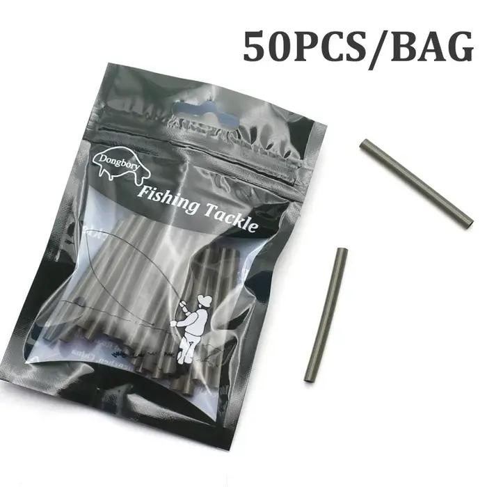 Accessoires de pêche à la carpe, 50 pièces, manchons de ligne de crochet, Tubes thermorétractables p