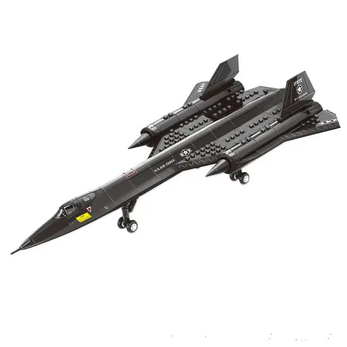 Blocs de construction d'espace d'avion de reconnaissance Blackbird militaire SR-71, jouet d'assembla