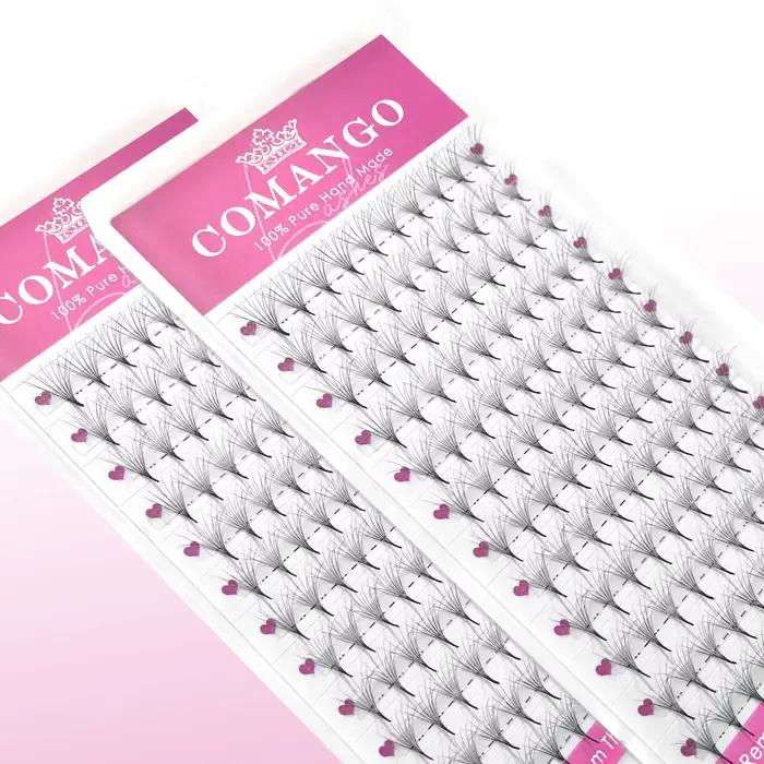 CoMango single&mix9-16 6D fluffy double layers premade fans russian volume false eyelash extension b
