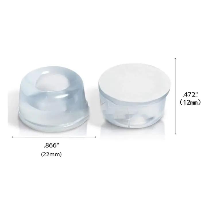 Tampon de protection en PVC transparent, pare-chocs d'amortissement en caoutchouc auto-adhésif, buté
