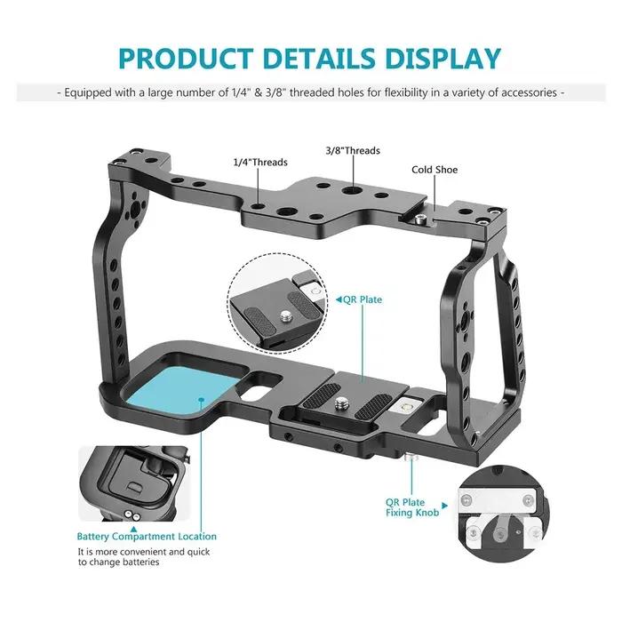 Yelangu C9 Kit de plate-forme de Cage de caméra pour BMPCC 4K 6K en alliage d'aluminium plaque rapid