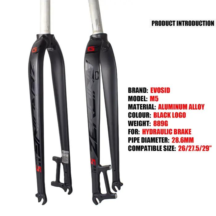 EVOSID-Fourche de VTT M5 M6 en Alliage d'Aluminium, Convient pour Vélo de Route, V-Brake, 26/27.5/29