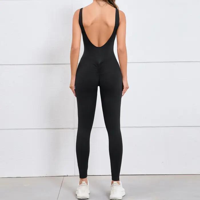 Ensemble yoga dos nu une pièce femme - Combinaison sport sexy vêtement entraînement fitness