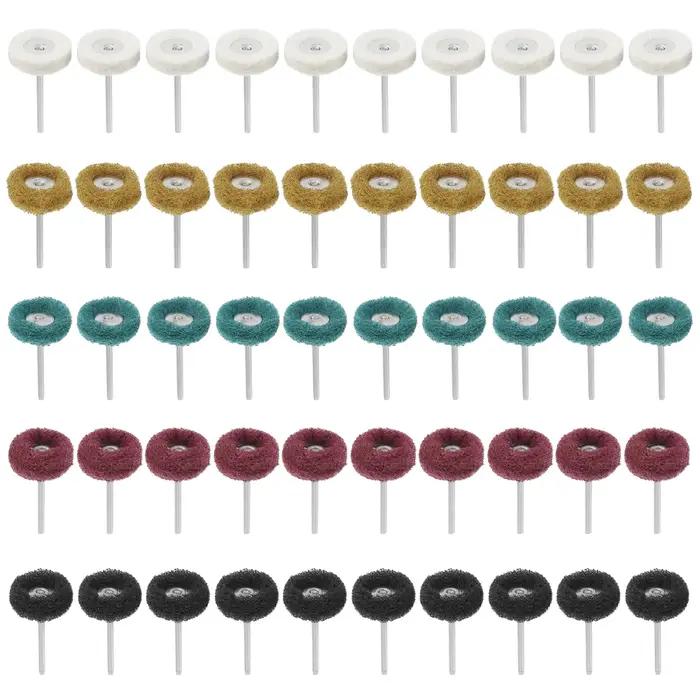 Mini foret en Nylon, brosse Abrasive, fil de polissage, roue de polissage, outil manuel rotatif Drem