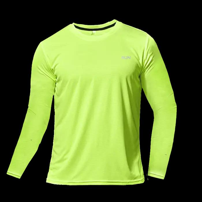 T-Shirt à manches longues pour hommes, séchage rapide, course à pied, évacuation de l'humidité, col