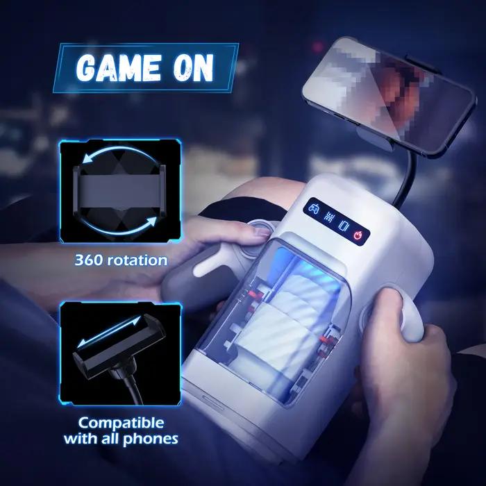 KUSHOR-Robot existent pour Homme, Support de Téléphone, Vibration Chauffante, Machine à Fellation, V