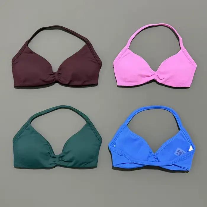 Soutien-gorge de sport à bretelles fines pour femme, maintien élevé, sans couture, style halter, eff