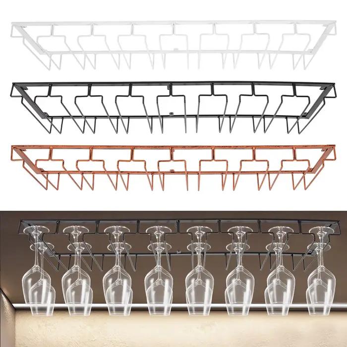 Étagère de rangement murale en métal pour verre à vin, support T1, porte-gobelet, 16