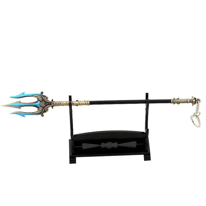 22 cm Métal Trident Dieu de la Guerre Poséidon Mythologie Grecque 1:6 Arme Modèle Miniature Jeu Péri
