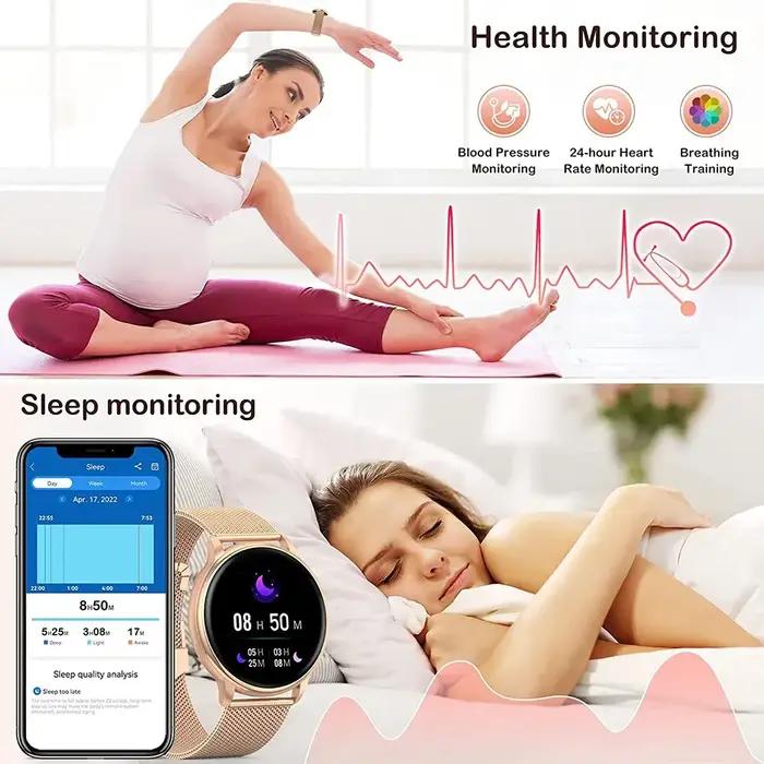 MEVADEN-Montre intelligente d'appel Bluetooth pour hommes et femmes, montres à cadran personnalisé,