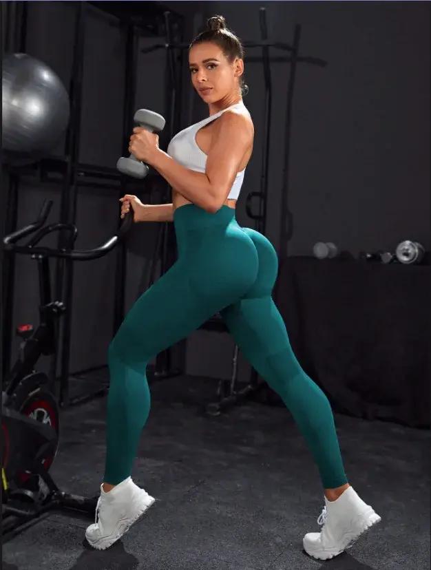 Pantalons de Yoga sans couture pour femmes, vêtements de sport, extensibles, taille haute, exercice